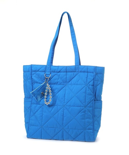 GLOBAL WORK（グローバルワーク）の「推しごとキルティングトート/145465（トートバッグ・レディース・シルバー/ブルー/アイボリー/カーキ/ブラック/ピンク/オレンジ/ライトベージュ/ライトグレー/ミント/ネイビー/ライトイエロー/ダークブルー・ONE SIZE）」の14枚目の写真