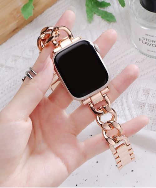 Fun & Daily(ファンアンドデイリー)の「F&D : メタルチェーンApple Watch Band(デジタル腕時計・レディース・ゴールド/シルバー/ピンクゴールド/ブラック・44mm/40mm)」の4枚目の写真
