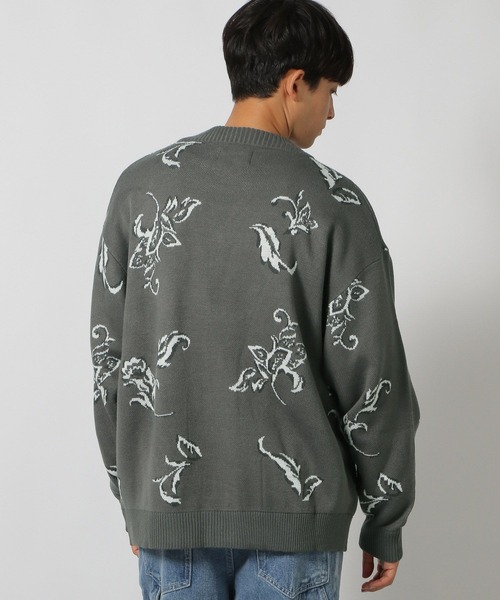 LAKOLE(ラコレ)の「リーフモチーフ柄カーディガン/146466(カーディガン/ボレロ・メンズ・チェリーレッド/グレー/ネイビー・LARGE/MEDIUM/X-LARGE)」の6枚目の写真