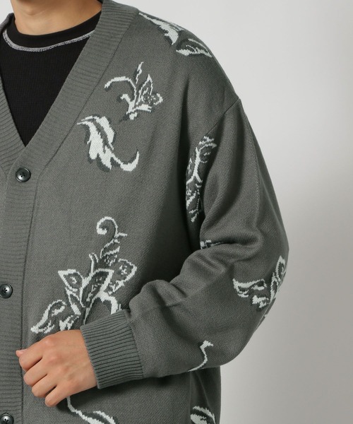 LAKOLE(ラコレ)の「リーフモチーフ柄カーディガン/146466(カーディガン/ボレロ・メンズ・チェリーレッド/グレー/ネイビー・LARGE/MEDIUM/X-LARGE)」の17枚目の写真