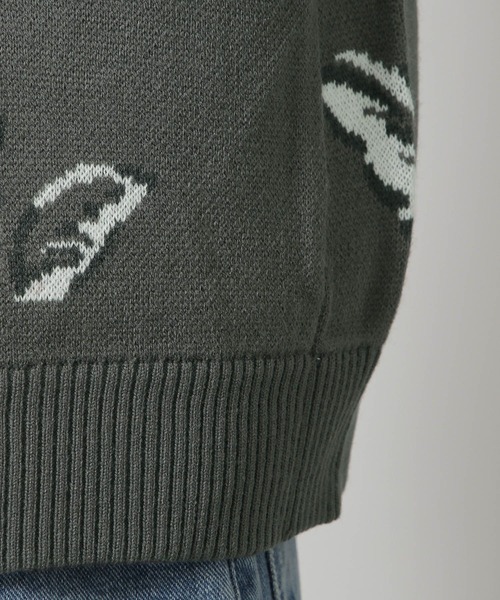 LAKOLE(ラコレ)の「リーフモチーフ柄カーディガン/146466(カーディガン/ボレロ・メンズ・チェリーレッド/グレー/ネイビー・LARGE/MEDIUM/X-LARGE)」の18枚目の写真