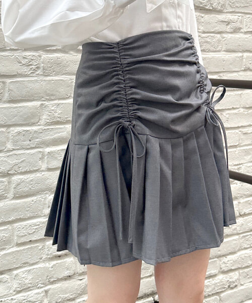 w closet（ダブルクローゼット）の「【セットアップ対応】リボンドロストスカート（スカート・レディース・ブラウン/キャメル/グレー・FREE）」の7枚目の写真