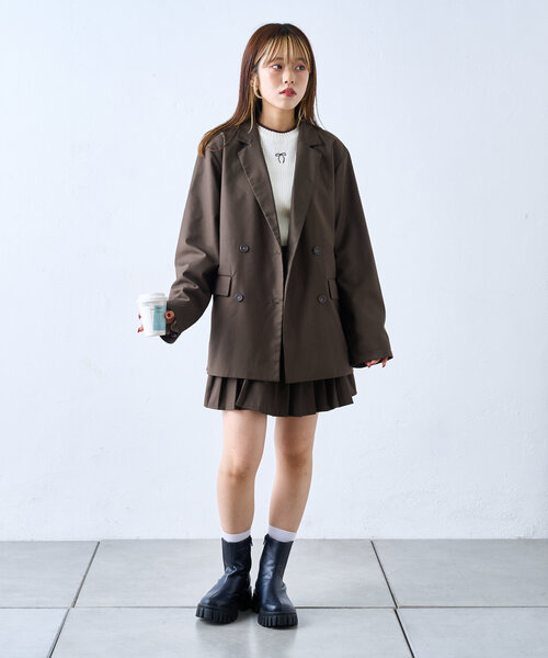 w closet（ダブルクローゼット）の「【セットアップ対応】リボンドロストスカート（スカート・レディース・ブラウン/キャメル/グレー・FREE）」の15枚目の写真