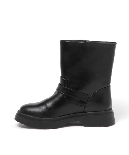 niko and...（ニコアンド）の「オリジナルベルト付きワークブーツ（ブーツ・レディース・ボルドー/ブラック・LARGE/MEDIUM）」の3枚目の写真