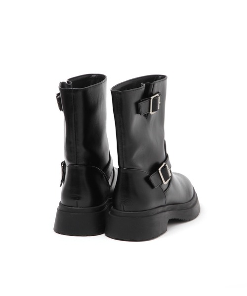 niko and...（ニコアンド）の「オリジナルベルト付きワークブーツ（ブーツ・レディース・ボルドー/ブラック・LARGE/MEDIUM）」の5枚目の写真