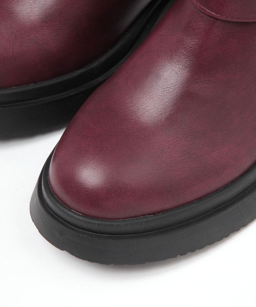 niko and...（ニコアンド）の「オリジナルベルト付きワークブーツ（ブーツ・レディース・ボルドー/ブラック・LARGE/MEDIUM）」の11枚目の写真