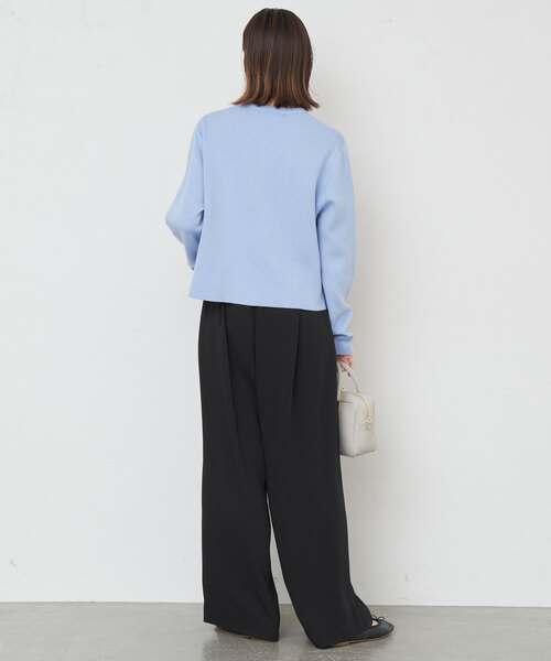 SLOBE IENA（スローブイエナ）の「タックワイドイージーパンツ（その他パンツ・レディース・ブラック/ネイビー・36/38）」の12枚目の写真