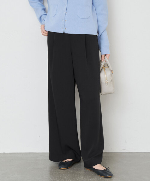 SLOBE IENA（スローブイエナ）の「タックワイドイージーパンツ（その他パンツ・レディース・ブラック/ネイビー・36/38）」の14枚目の写真