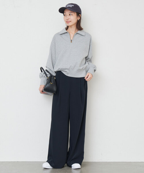 SLOBE IENA（スローブイエナ）の「タックワイドイージーパンツ（その他パンツ・レディース・ブラック/ネイビー・36/38）」の21枚目の写真