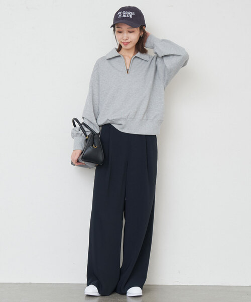 SLOBE IENA（スローブイエナ）の「タックワイドイージーパンツ（その他パンツ・レディース・ブラック/ネイビー・36/38）」の22枚目の写真