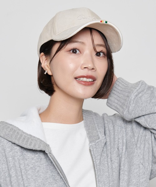 Arnold Palmer（アーノルドパーマー）の「コーデュロイ シェア キャップ（キャップ・レディース・アイボリー/グレイッシュブルー/ブラック・F）」の2枚目の写真