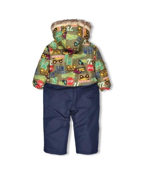 【セール】働く車ロゴ柄スノーコンビ（ロンパース）｜moujonjon（ムージョンジョン）