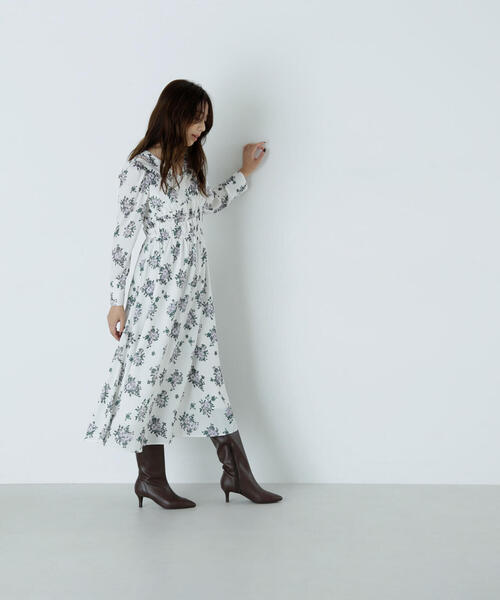 【セール】◇スリットショルダープリントワンピース（ワンピース）｜NATURAL BEAUTY BASIC（ナチュラルビューティーベーシック）