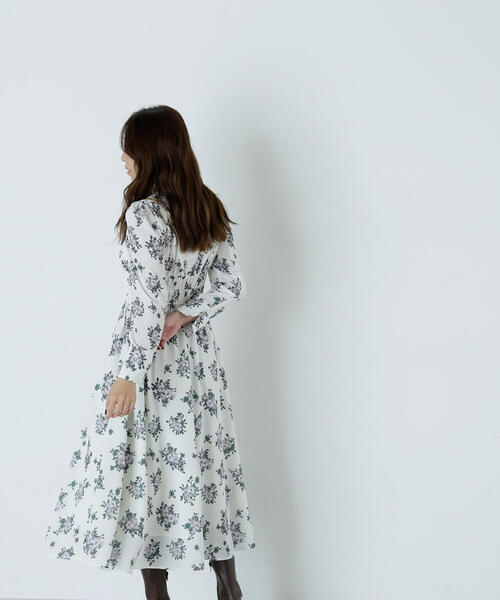 【セール】◇スリットショルダープリントワンピース（ワンピース）｜NATURAL BEAUTY BASIC（ナチュラルビューティーベーシック）