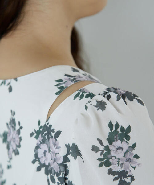 【セール】◇スリットショルダープリントワンピース（ワンピース）｜NATURAL BEAUTY BASIC（ナチュラルビューティーベーシック）