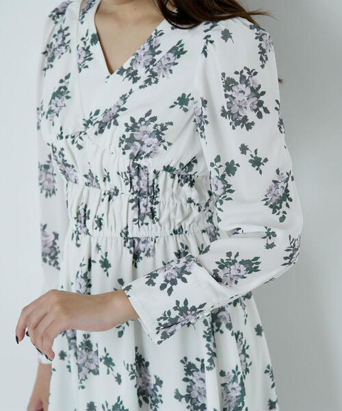 【セール】◇スリットショルダープリントワンピース（ワンピース）｜NATURAL BEAUTY BASIC（ナチュラルビューティーベーシック）