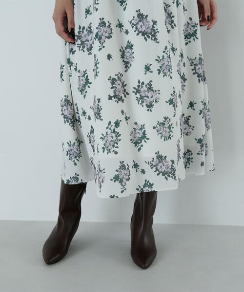 【セール】◇スリットショルダープリントワンピース（ワンピース）｜NATURAL BEAUTY BASIC（ナチュラルビューティーベーシック）