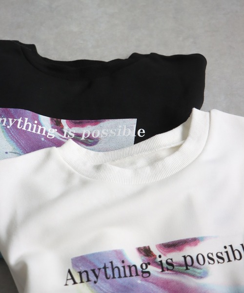 antiqua(アンティカ)の「プリントデザイントップス(スウェット・レディース・ブラック/ホワイト・ONESIZE)」の19枚目の写真