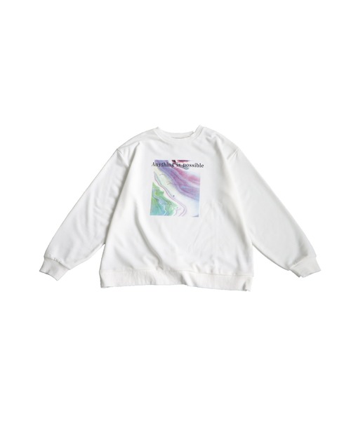 antiqua(アンティカ)の「プリントデザイントップス(スウェット・レディース・ブラック/ホワイト・ONESIZE)」の20枚目の写真