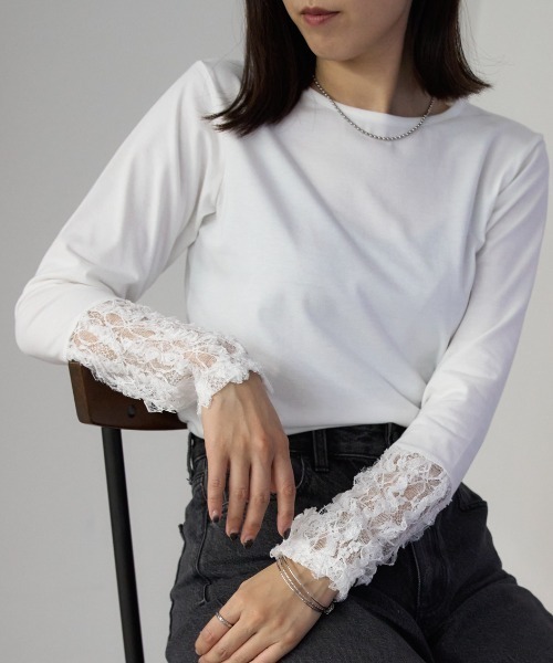 マチャット　machatt レース　ロンT drawer yori マチャット machatt レース ロンT drawer yori - メルカリ