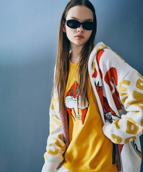 RNA（アールエヌエー）の「M2360 ユーズドエフェクトラビットトレーナー（Tシャツ/カットソー・レディース・イエロー系その他/ネイビー/レッド/パープル/イエロー/ブラック・MEDIUM）」の16枚目の写真