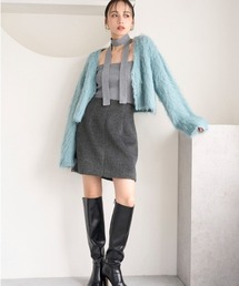 シャギーBOXミニスカート