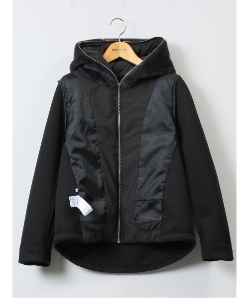 m.f.editorial（エムエフエディトリアル）の「【ショート丈】m.f.エディトリアル レディース ボンディング切替 ショートブルゾン（ブルゾン・レディース・アイボリー/ブラック/グレー・MEDIUM/LARGE）」の20枚目の写真