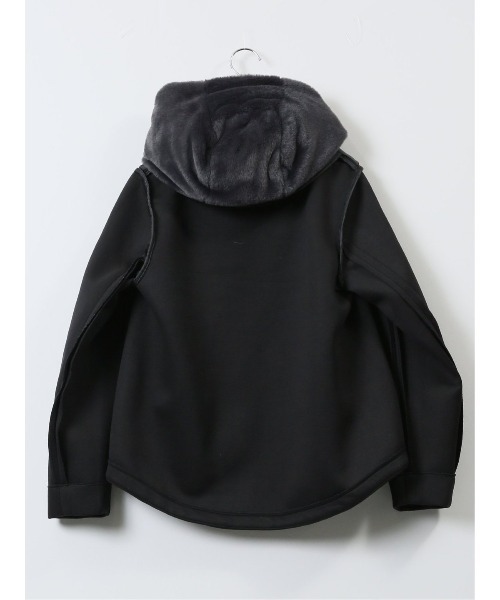 m.f.editorial（エムエフエディトリアル）の「【ショート丈】m.f.エディトリアル レディース ボンディング切替 ショートブルゾン（ブルゾン・レディース・アイボリー/ブラック/グレー・MEDIUM/LARGE）」の21枚目の写真