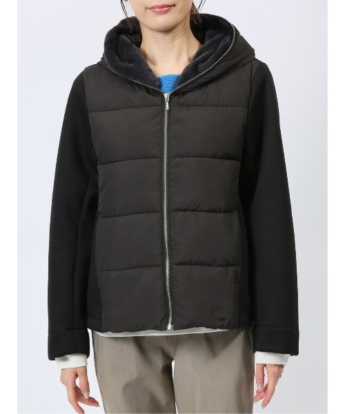 m.f.editorial（エムエフエディトリアル）の「【ショート丈】m.f.エディトリアル レディース ボンディング切替 ショートブルゾン（ブルゾン・レディース・アイボリー/ブラック/グレー・MEDIUM/LARGE）」の6枚目の写真