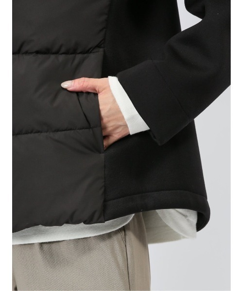 m.f.editorial（エムエフエディトリアル）の「【ショート丈】m.f.エディトリアル レディース ボンディング切替 ショートブルゾン（ブルゾン・レディース・アイボリー/ブラック/グレー・MEDIUM/LARGE）」の10枚目の写真