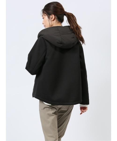 m.f.editorial（エムエフエディトリアル）の「【ショート丈】m.f.エディトリアル レディース ボンディング切替 ショートブルゾン（ブルゾン・レディース・アイボリー/ブラック/グレー・MEDIUM/LARGE）」の12枚目の写真