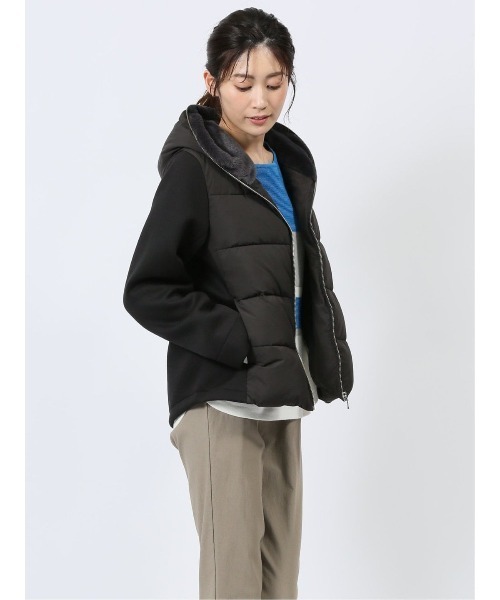 m.f.editorial（エムエフエディトリアル）の「【ショート丈】m.f.エディトリアル レディース ボンディング切替 ショートブルゾン（ブルゾン・レディース・アイボリー/ブラック/グレー・MEDIUM/LARGE）」の13枚目の写真