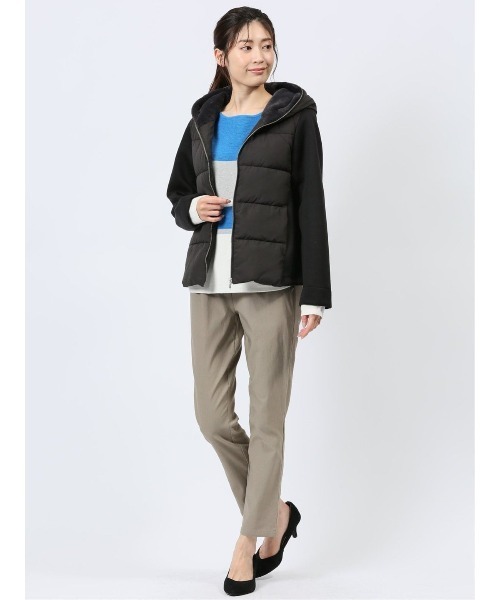 m.f.editorial（エムエフエディトリアル）の「【ショート丈】m.f.エディトリアル レディース ボンディング切替 ショートブルゾン（ブルゾン・レディース・アイボリー/ブラック/グレー・MEDIUM/LARGE）」の14枚目の写真