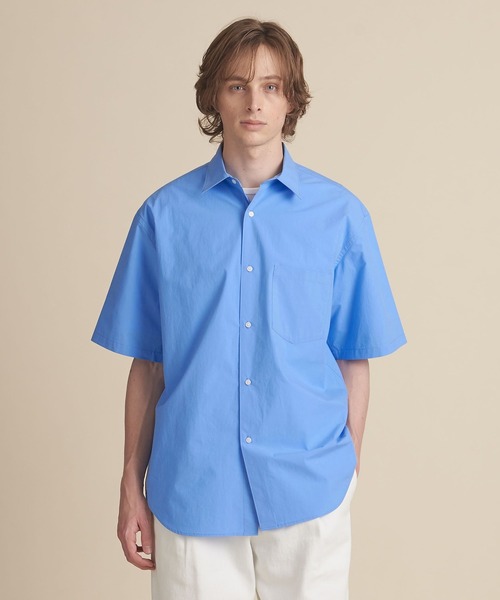 UNITED ARROWS（ユナイテッドアローズ）の「【マルチサイズ】タイプライター ワイドフォルム レギュラーカラー ショートスリーブシャツ（シャツ/ブラウス・メンズ・ライトブルー/オリーブ/ブラック/ホワイト/ベージュ/ネイビー・マルチサイズ）」の5枚目の写真