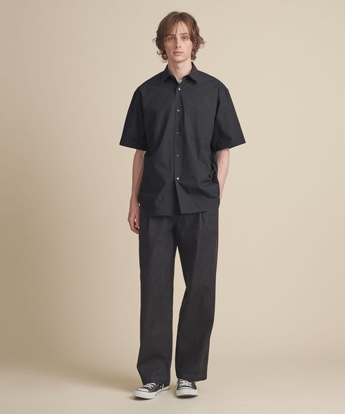 UNITED ARROWS（ユナイテッドアローズ）の「【マルチサイズ】タイプライター ワイドフォルム レギュラーカラー ショートスリーブシャツ（シャツ/ブラウス・メンズ・ライトブルー/オリーブ/ブラック/ホワイト/ベージュ/ネイビー・マルチサイズ）」の7枚目の写真