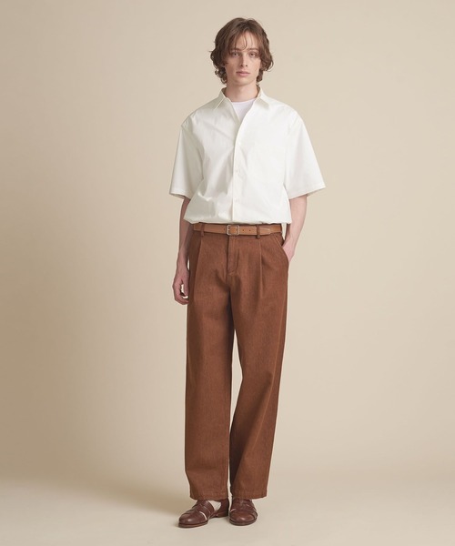 UNITED ARROWS（ユナイテッドアローズ）の「【マルチサイズ】タイプライター ワイドフォルム レギュラーカラー ショートスリーブシャツ（シャツ/ブラウス・メンズ・ライトブルー/オリーブ/ブラック/ホワイト/ベージュ/ネイビー・マルチサイズ）」の12枚目の写真