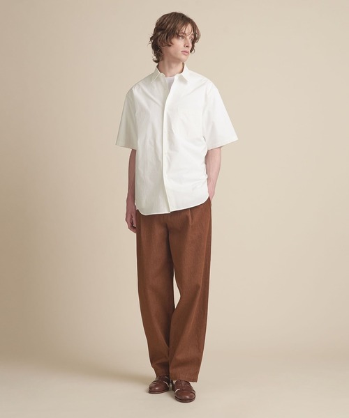UNITED ARROWS（ユナイテッドアローズ）の「【マルチサイズ】タイプライター ワイドフォルム レギュラーカラー ショートスリーブシャツ（シャツ/ブラウス・メンズ・ライトブルー/オリーブ/ブラック/ホワイト/ベージュ/ネイビー・マルチサイズ）」の14枚目の写真