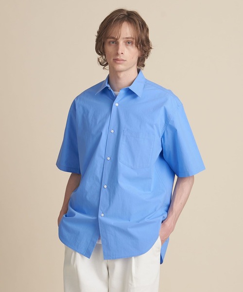 UNITED ARROWS（ユナイテッドアローズ）の「【マルチサイズ】タイプライター ワイドフォルム レギュラーカラー ショートスリーブシャツ（シャツ/ブラウス・メンズ・ライトブルー/オリーブ/ブラック/ホワイト/ベージュ/ネイビー・マルチサイズ）」の19枚目の写真