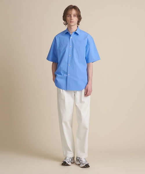 UNITED ARROWS（ユナイテッドアローズ）の「【マルチサイズ】タイプライター ワイドフォルム レギュラーカラー ショートスリーブシャツ（シャツ/ブラウス・メンズ・ライトブルー/オリーブ/ブラック/ホワイト/ベージュ/ネイビー・マルチサイズ）」の20枚目の写真