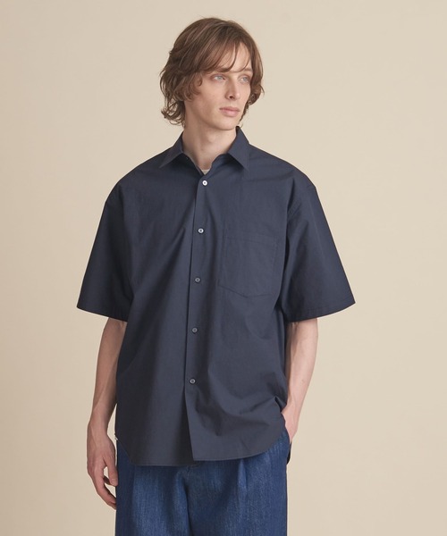 UNITED ARROWS（ユナイテッドアローズ）の「【マルチサイズ】タイプライター ワイドフォルム レギュラーカラー ショートスリーブシャツ（シャツ/ブラウス・メンズ・ライトブルー/オリーブ/ブラック/ホワイト/ベージュ/ネイビー・マルチサイズ）」の21枚目の写真