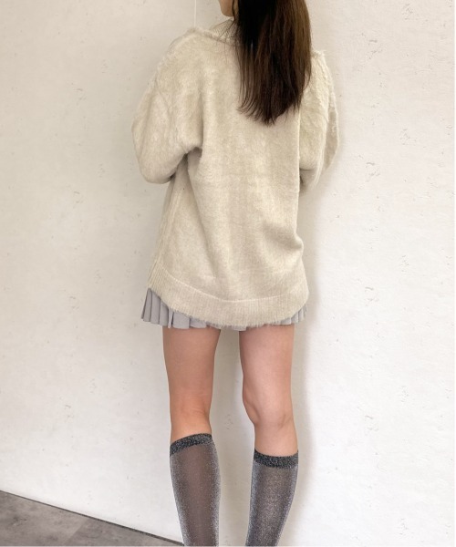 Per sist ence(パーシエンス)の「アルパカタッチ7Gアンサンブル風プルオーバー(ニット/セーター・レディース・モカ/アイボリー/ブラック/グレー・FREE)」の8枚目の写真