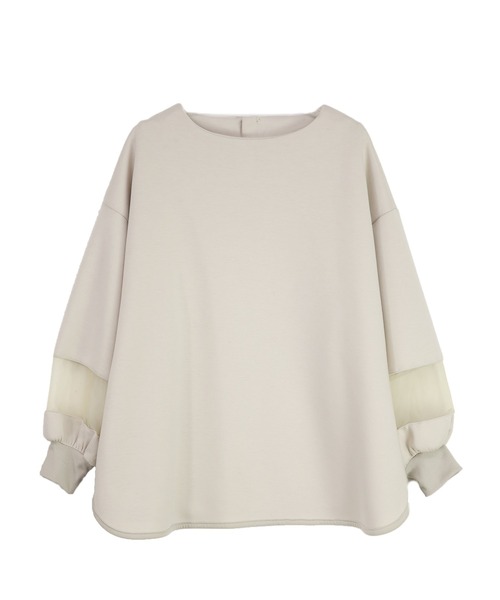 and it_（アンドイット）の「シアー切替スクーバワイドプルオーバー（スウェット・レディース・チャコール/アイボリー/ブラック・M）」の16枚目の写真