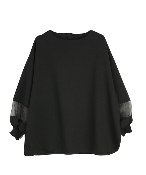 and it_（アンドイット）の「シアー切替スクーバワイドプルオーバー（スウェット・レディース・チャコール/アイボリー/ブラック・M）」の17枚目の写真