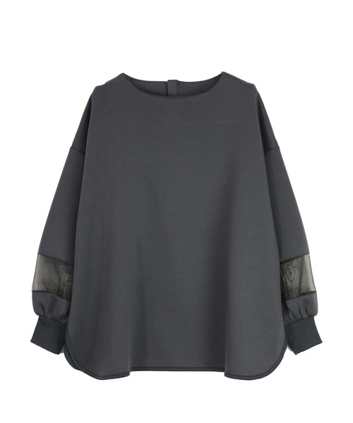 and it_（アンドイット）の「シアー切替スクーバワイドプルオーバー（スウェット・レディース・チャコール/アイボリー/ブラック・M）」の18枚目の写真