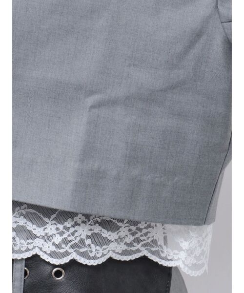 jouetie（ジュエティ）の「ヘムレースショートジャケット【セットアップ対応】卒業式 入学式 結婚式 二次会（テーラードジャケット・レディース・グレー/レッド/ブルー・MEDIUM）」の19枚目の写真