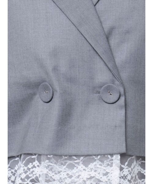 ヘムレースショートジャケット【セットアップ対応】卒業式 入学式 結婚