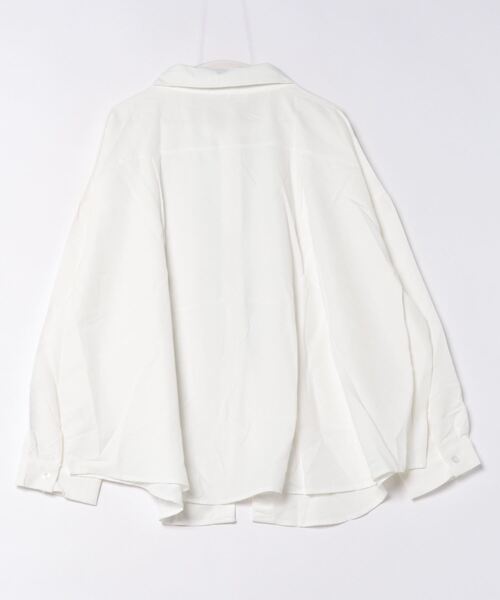 GOLDJAPAN(ゴールドジャパン)の「カレッジネクタイ付きロングシャツ【大きいサイズ対応】(シャツ/ブラウス・レディース・ブルー/ホワイト・LL/3L/4L/5L/6L)」の17枚目の写真