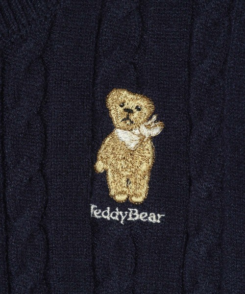 Heather（ヘザー）の「【TeddyBear/テディベア】ケーブルロゴニット　252245（ニット/セーター・レディース・グレー/ネイビー/アイボリー・FREE）」の11枚目の写真