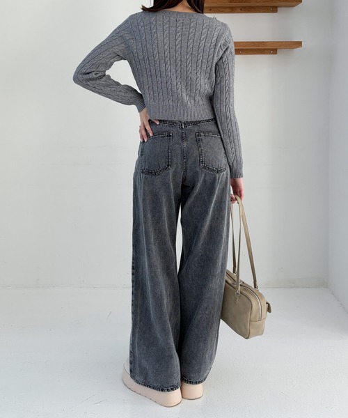 Heather（ヘザー）の「【TeddyBear/テディベア】ケーブルロゴニット　252245（ニット/セーター・レディース・グレー/ネイビー/アイボリー・FREE）」の18枚目の写真