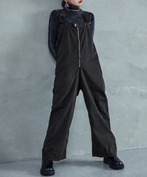 サロペット ワイドパンツ ルーズ オーバーオール ゆったり 無地 オールインワン レディース サロペット 体型カバー ゆったり
